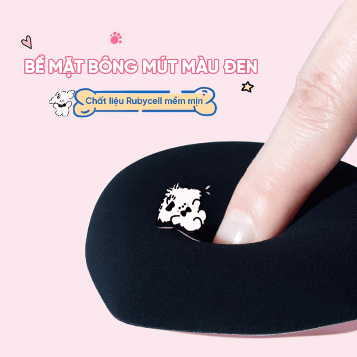 Set Bông Mút Amortals Puppy Powder Puff Set Xanh (2 Bông Mút + Hộp Đựng)