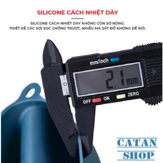 Bộ 3 Dụng Cụ Nhấc Nồi Chống Nóng, Kẹp Gắp Dĩa, Nhấc Nồi Silicone, Kẹp Nhấc Bát Chống Nóng Đa Năng