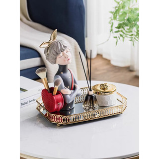 Khay pha lê tráng gương vuông/tròn Decor phong cách Bắc Âu