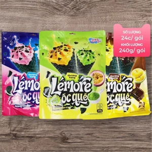 Ốc quế mix vị Lemmore (sữa chua & dâu, chanh dây & matcha, sầu riêng & socola)