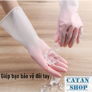 Bao Tay Cao Su 2 Màu, Găng Tay 2 Màu Rửa Chén Bát, Vệ Sinh Nhà Cửa Chất Liệu Cao Su Siêu Dai Bền Bỉ Chống Trượt