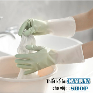 Bao Tay Cao Su 2 Màu, Găng Tay 2 Màu Rửa Chén Bát, Vệ Sinh Nhà Cửa Chất Liệu Cao Su Siêu Dai Bền Bỉ Chống Trượt