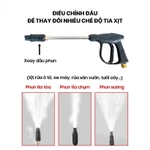 Máy Xịt Rửa Xe Gia Đình Có Núm Chỉnh Áp Mo2000pro - Xịt Rửa Ô Tô, Xe Máy, Sân Vườn, Rong Rêu, Tưới Cây - Lõi Đồng 100% — ảnh 6