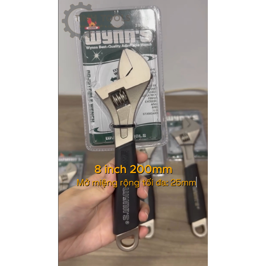 Mỏ Lết Wynn's Cán Bọc Nhựa Cao Cấp Đủ Size 6 inch, 8 inch, 10 inch, 12 inch, 15 inch