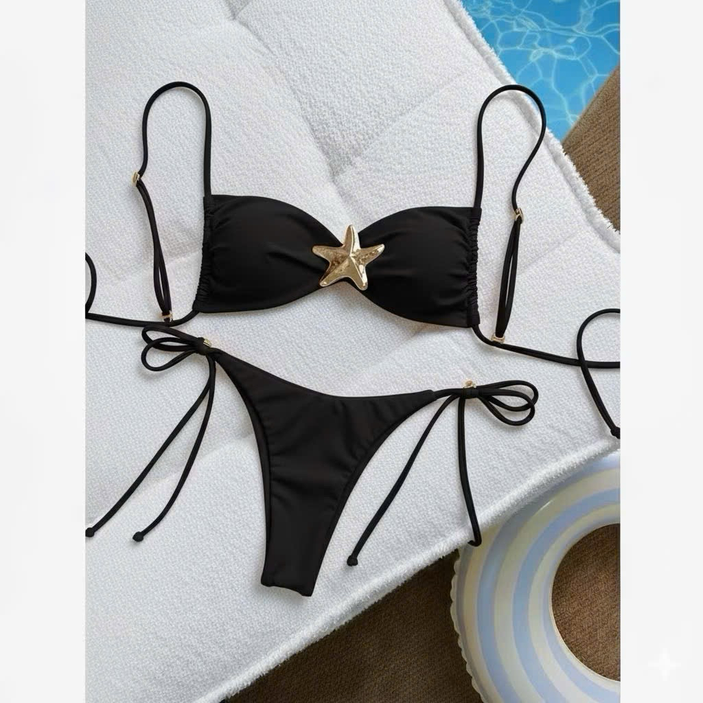 bikini 2 mảnh phụ kiên sao