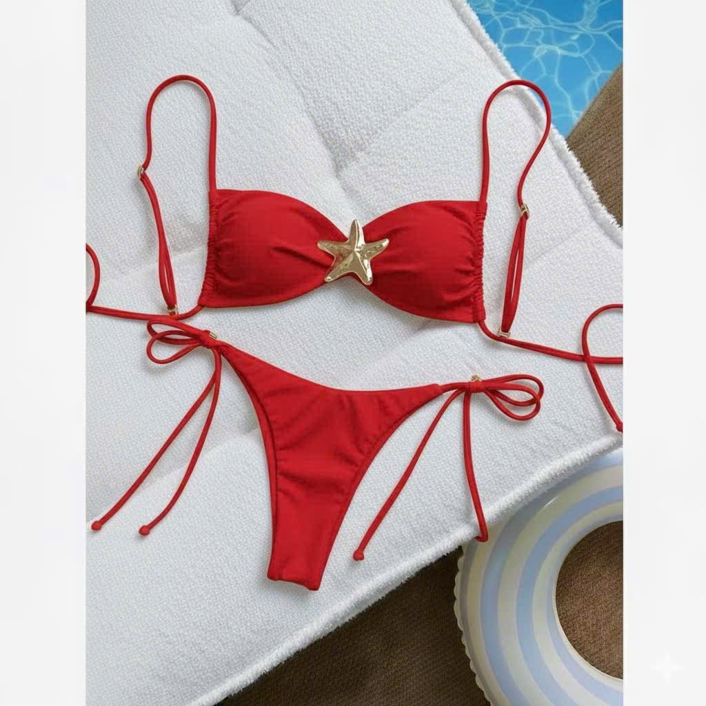 bikini 2 mảnh phụ kiên sao