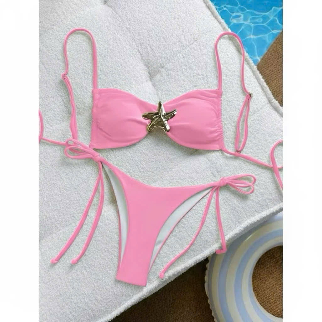 bikini 2 mảnh phụ kiên sao