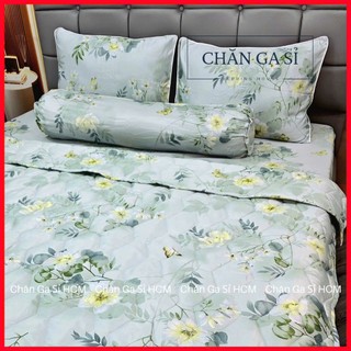 🌱ẢNH THẬT🌱Bộ Ga Gối Lyocell Microfiber Nằm Thoáng Mát, Mềm Mại, Thấm Hút Mồ Hôi Tốt _Chăn Ga Sỉ HCM