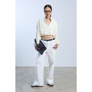 Quần Kaki Nữ JP Fashion Ống Rộng Cạp Cao, Form Suông Tôn Dáng Che Khuyết Điểm, Thanh Lịch Hiện Đại 19112163