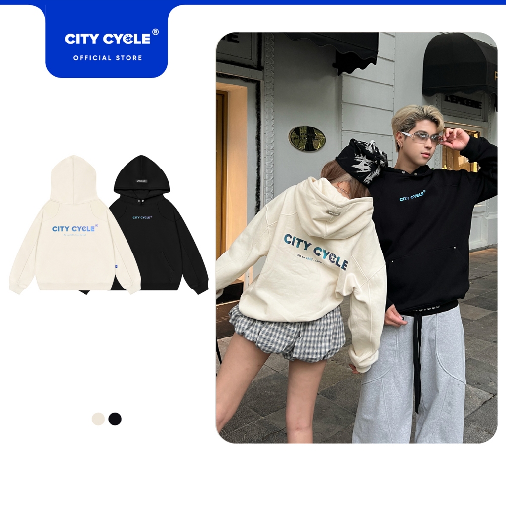 Áo hoodie nỉ bông boxy nam nữ mùa đông Local Brand Chính Hãng City Cycle Áo hoodie Fit To Chill