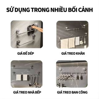 ZiinLife Giá Treo Khăn Đa Năng – Hút Chân Không, Co Giãn, Xoay 360 Độ – Không Cần Khoan, Cho Phòng Tắm, Nhà Bếp
