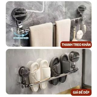 ZiinLife Giá Treo Khăn Đa Năng – Hút Chân Không, Co Giãn, Xoay 360 Độ – Không Cần Khoan, Cho Phòng Tắm, Nhà Bếp