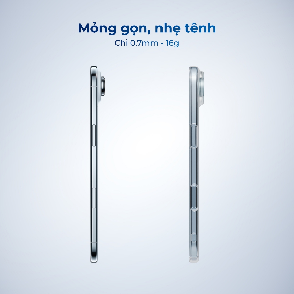 Combo Ốp lưng & Kính cường lực iPhone Air SLIMCASE - Siêu mỏng, Không ố, Trong suốt không viền, Kèm khung dán
