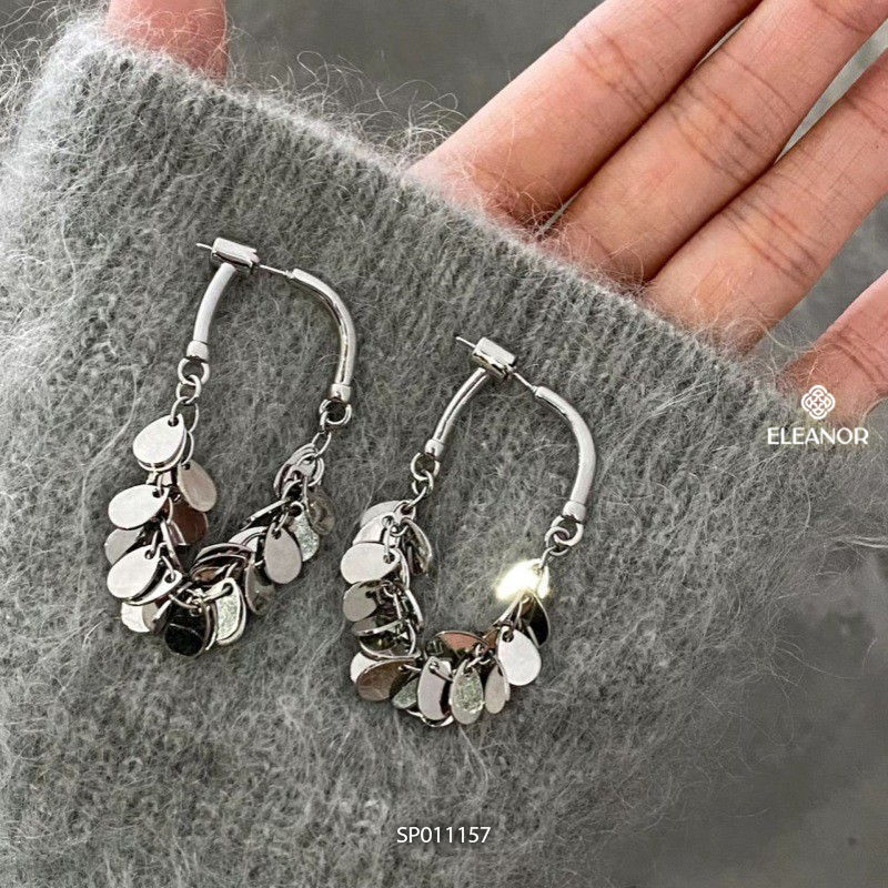 Bông tai nữ chuôi bạc 925 Eleanor Accessories tua rua phụ kiện trang sức khuyên tai 11157