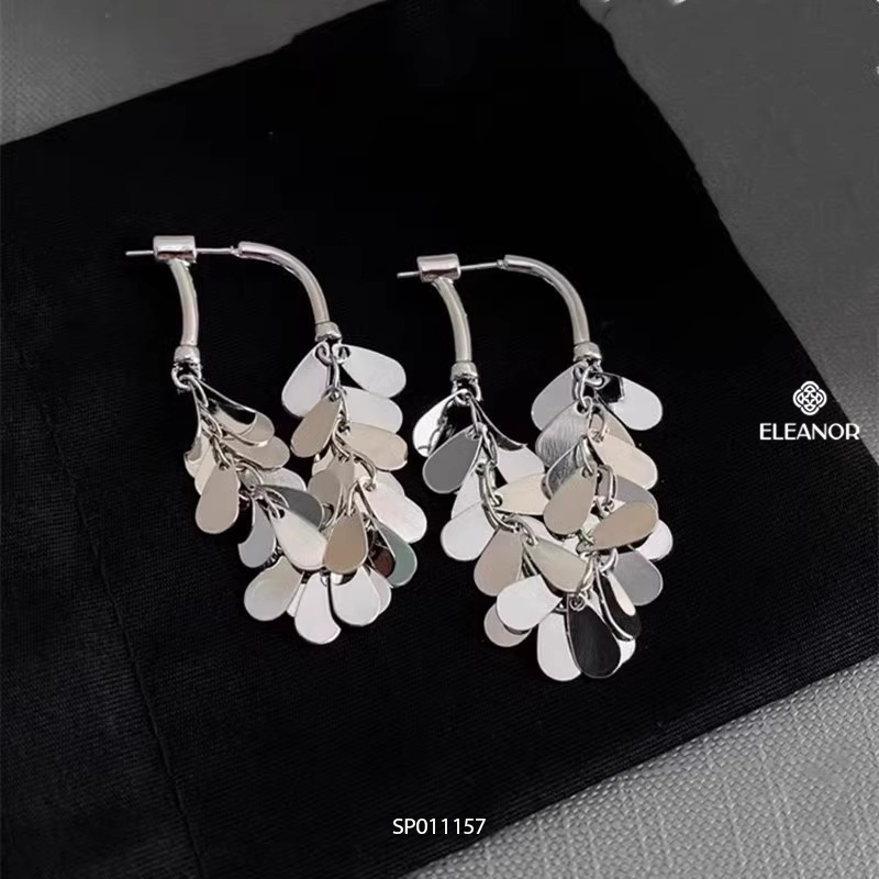 Bông tai nữ chuôi bạc 925 Eleanor Accessories tua rua phụ kiện trang sức khuyên tai 11157