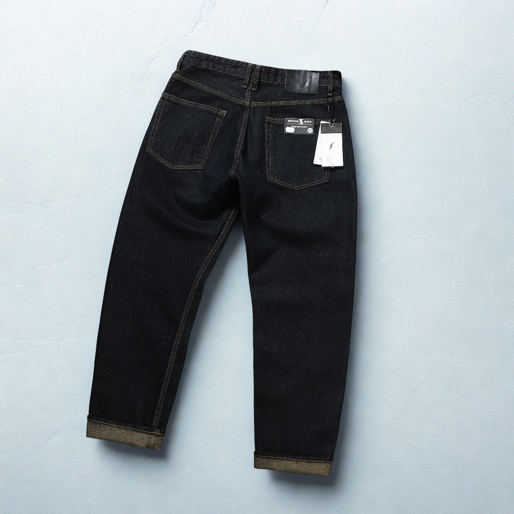 D98 QUẦN JEANS NHẬT SELVEDGE DENIM HUNTERXRAYS - FORM STRAIGHT FIT PHONG CÁCH THỜI THƯỢNG FORM CARROTFIT Vải Cotton 14oz