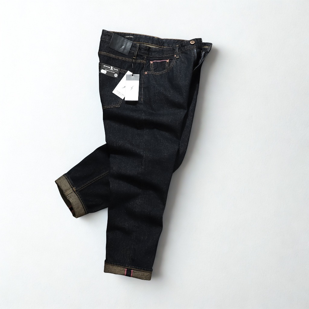 D98 QUẦN JEANS NHẬT SELVEDGE DENIM HUNTERXRAYS - FORM STRAIGHT FIT PHONG CÁCH THỜI THƯỢNG FORM CARROTFIT Vải Cotton 14oz