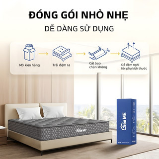 Đệm lò xo D3 cao 26cm với 2 tầng foam kết hợp nệm cao su tạo cảm giác êm ái, Nệm lò xo túi độc lập