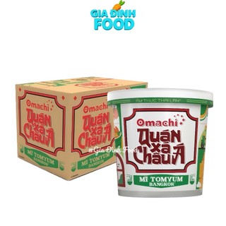 [Thùng x12 Hộp] Mì Omachi quán xá châu Á hương vị Tomyum Bangkok, Hộp đồ ăn Omachi quán xá châu Á (96g/hộp)