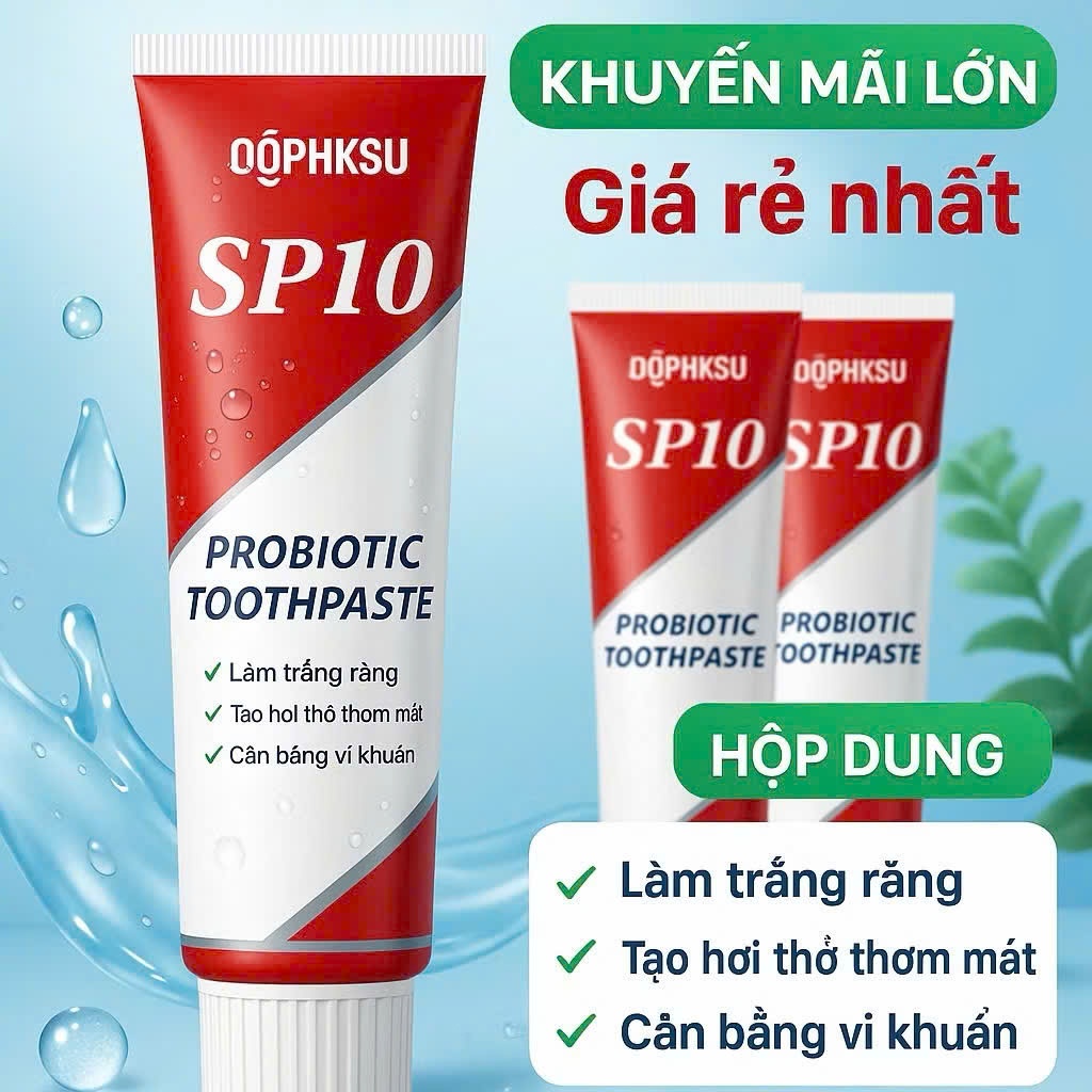 Kem đánh răng SIP-4 làm trắng răng giữ hơi thở thơm tho Loại Bỏ Vết Bẩn Probiotic toothpaste
