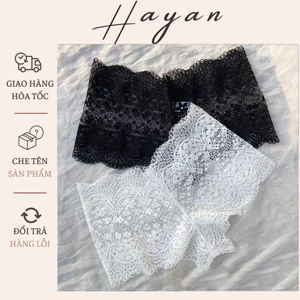 HT036 Quần ren cạp cao ôm nửa 3, quần nữ ren mềm mại HT036