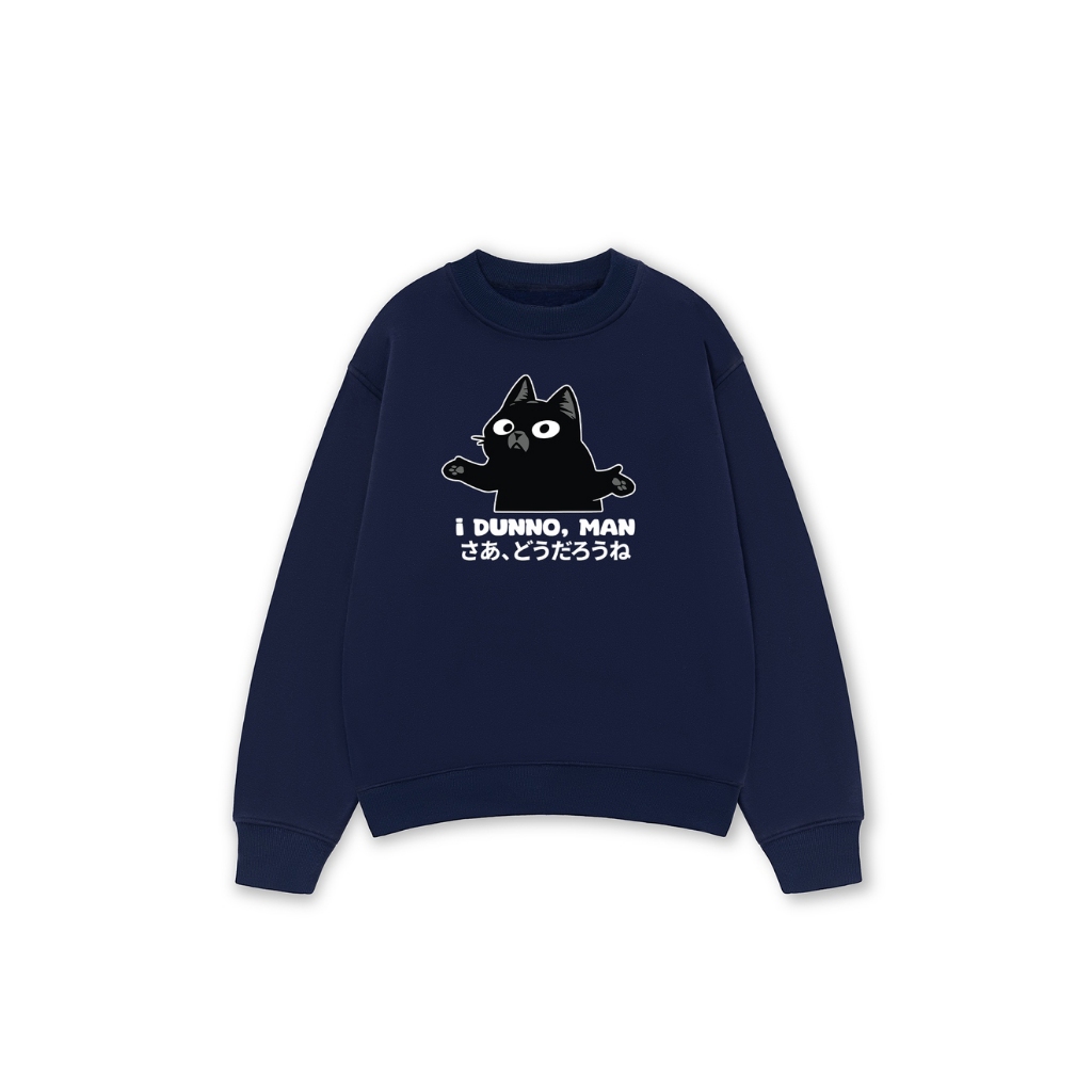 Áo Vớ Vẩn Vui Tươi REDLABEL Áo Sweater I DUNNO, MAN Áo Sweatshirt Nỉ Oversize Nam Nữ SWT42