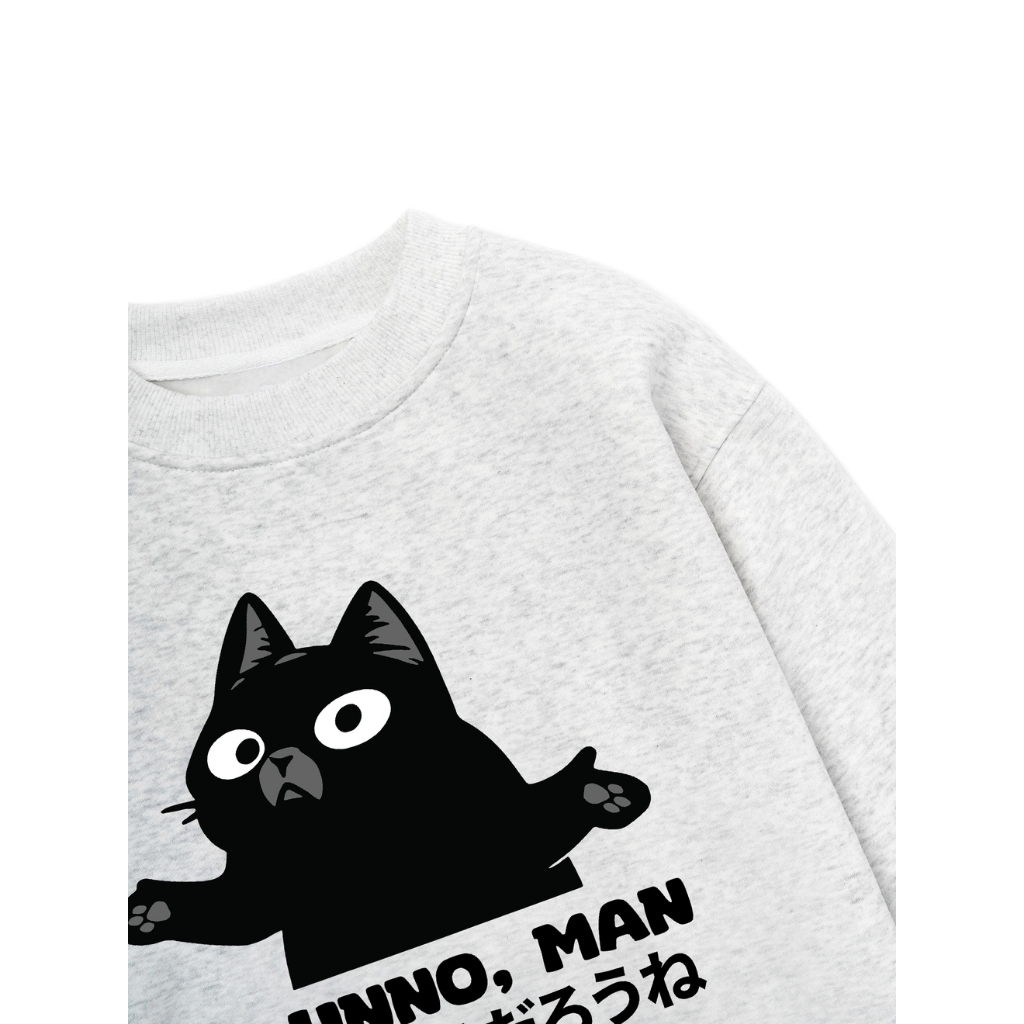 Áo Vớ Vẩn Vui Tươi REDLABEL Áo Sweater I DUNNO, MAN Áo Sweatshirt Nỉ Oversize Nam Nữ SWT42