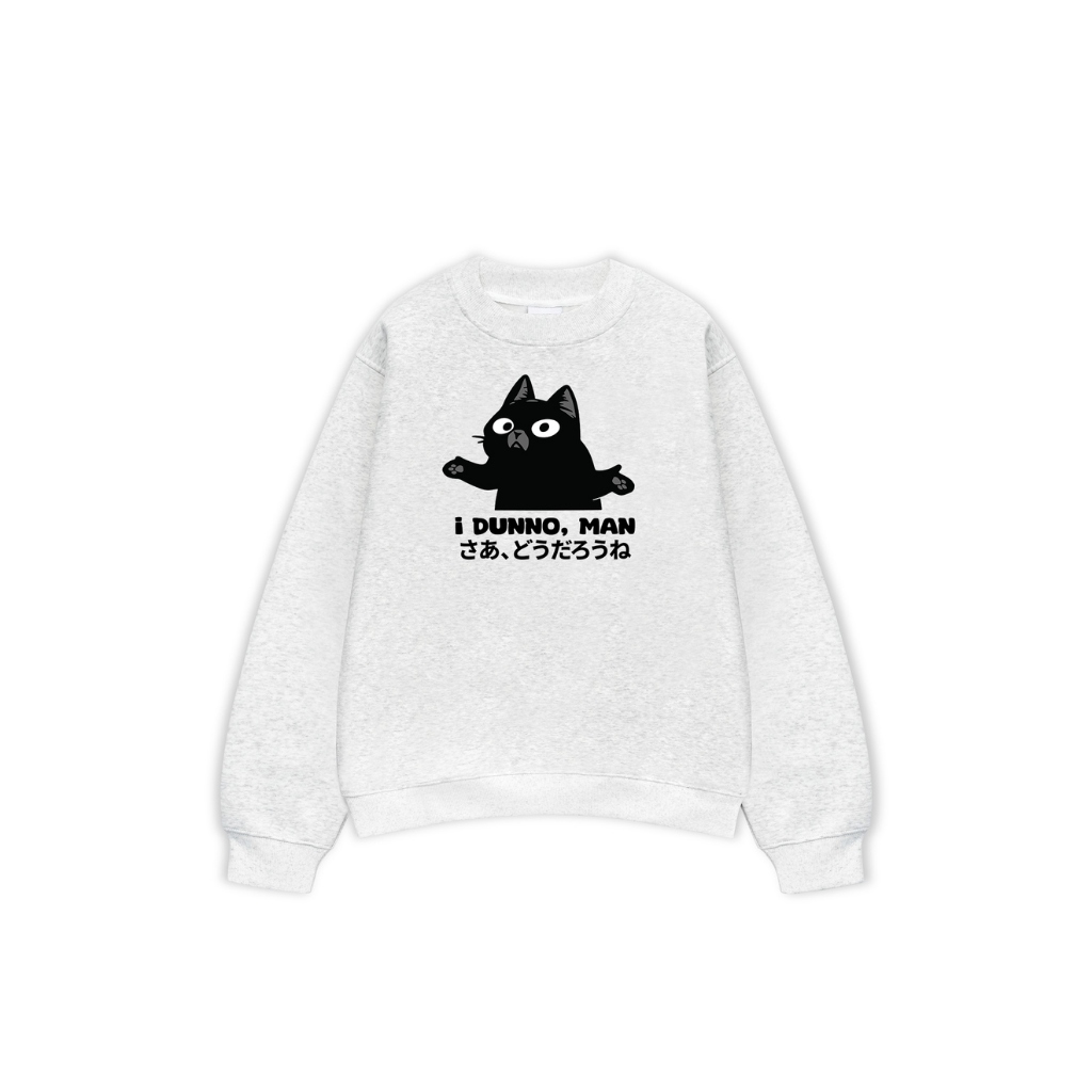 Áo Vớ Vẩn Vui Tươi REDLABEL Áo Sweater I DUNNO, MAN Áo Sweatshirt Nỉ Oversize Nam Nữ SWT42