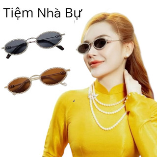 Mat kính đính đá kiểu dáng oval thời trang siêu hot - 1192