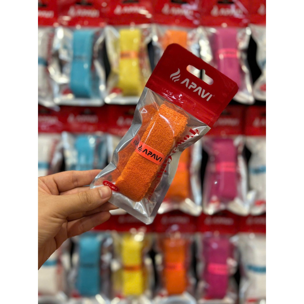 Quấn cán vải cầu lông Apavi AG-402 chất liệu vải mềm mịn, thấm hút mồ hôi, màu sắc đa dạng - HVShop