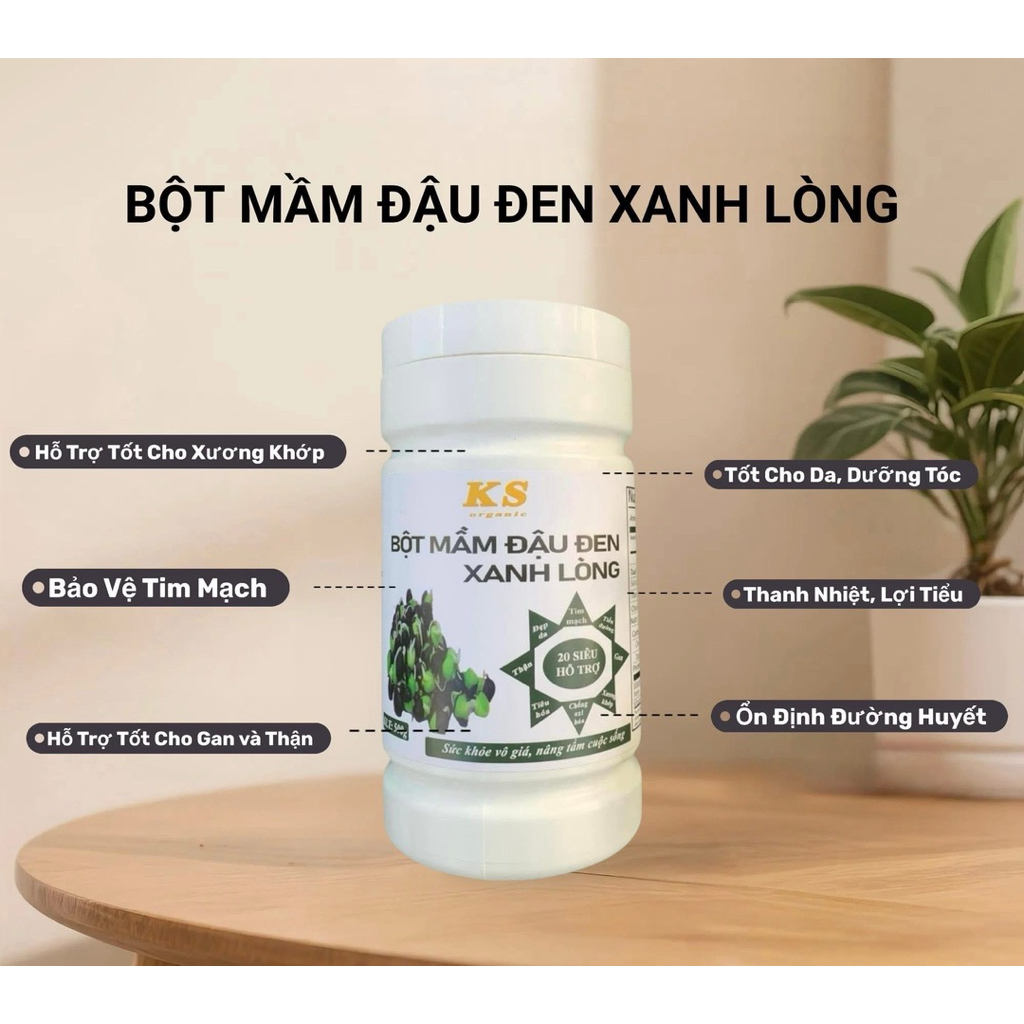 Combo 2 Hủ, 2 Loại Khác Nhau 1kg Bột Mầm Mè Đen — Đậu Đen Xanh Lòng và Bột Mầm Đậu Đen Xanh Lòng