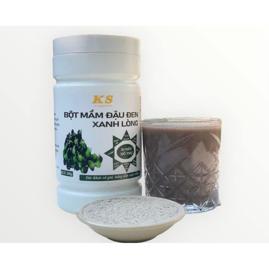 Combo 2 Hủ, 2 Loại Khác Nhau 1kg Bột Mầm Mè Đen — Đậu Đen Xanh Lòng và Bột Mầm Đậu Đen Xanh Lòng