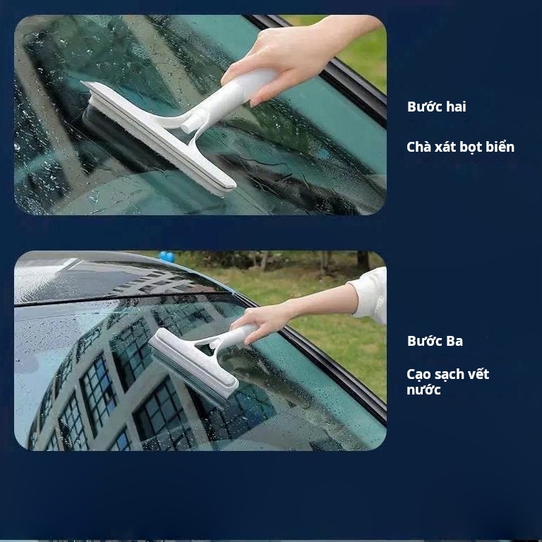 Máy Tiêu Chuẩn - Cây lau kính đa năng 3 trong 1 kèm bình xịt và gạt nước lau kính dụng cụ lau kính thay thế khăn