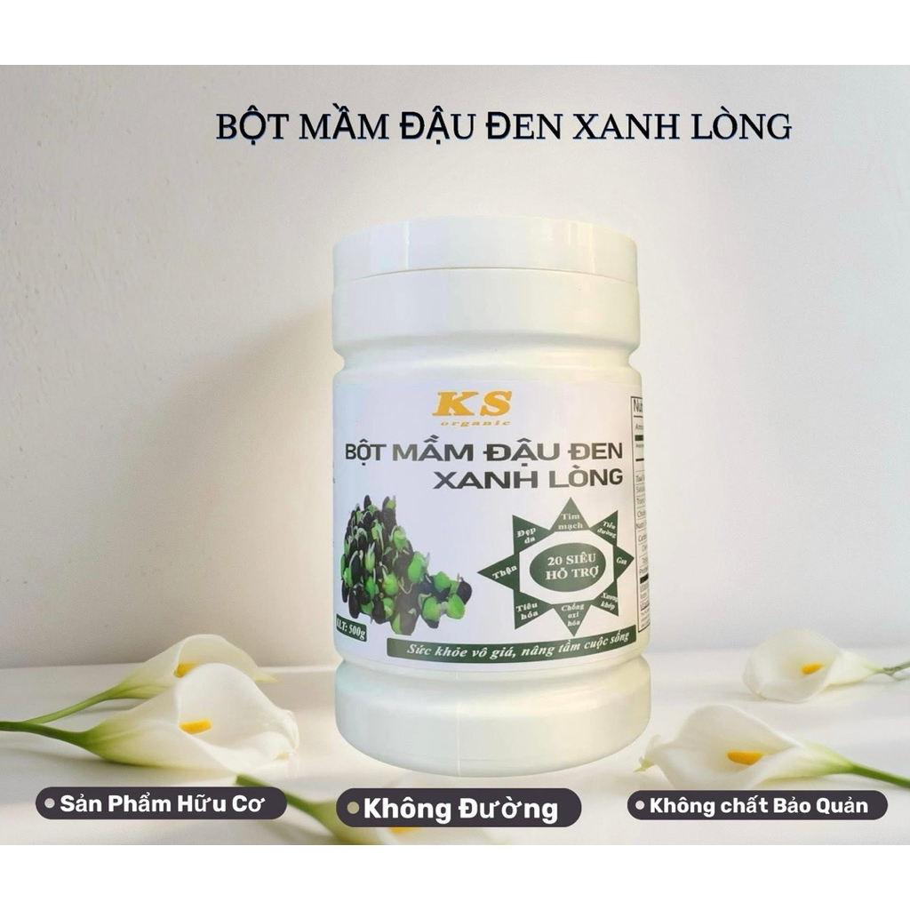 Combo 2 Hủ, 2 Loại Khác Nhau 1kg Bột Mầm Mè Đen — Đậu Đen Xanh Lòng và Bột Mầm Đậu Đen Xanh Lòng
