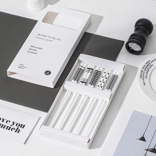 Hộp 5 Đôi Đũa Gốm Sứ Yatasmat Kháng Khuẩn Phong Cách Nhật Bản CAO CẤP