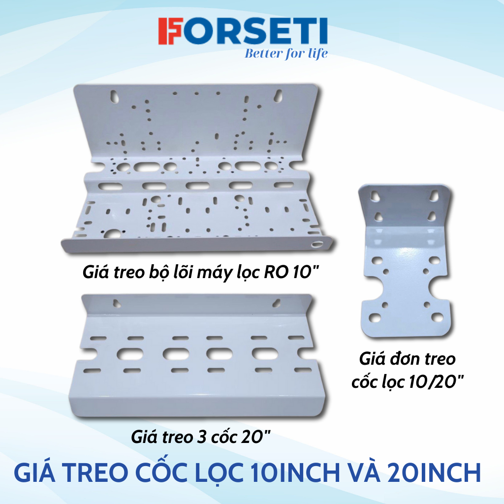 Giá Sắt Treo Cốc Lọc Đa Năng 10inch Và 20inch Sơn Tĩnh Điện Dùng Cho Lọc Đầu Nguồn, Máy Lọc Nước RO