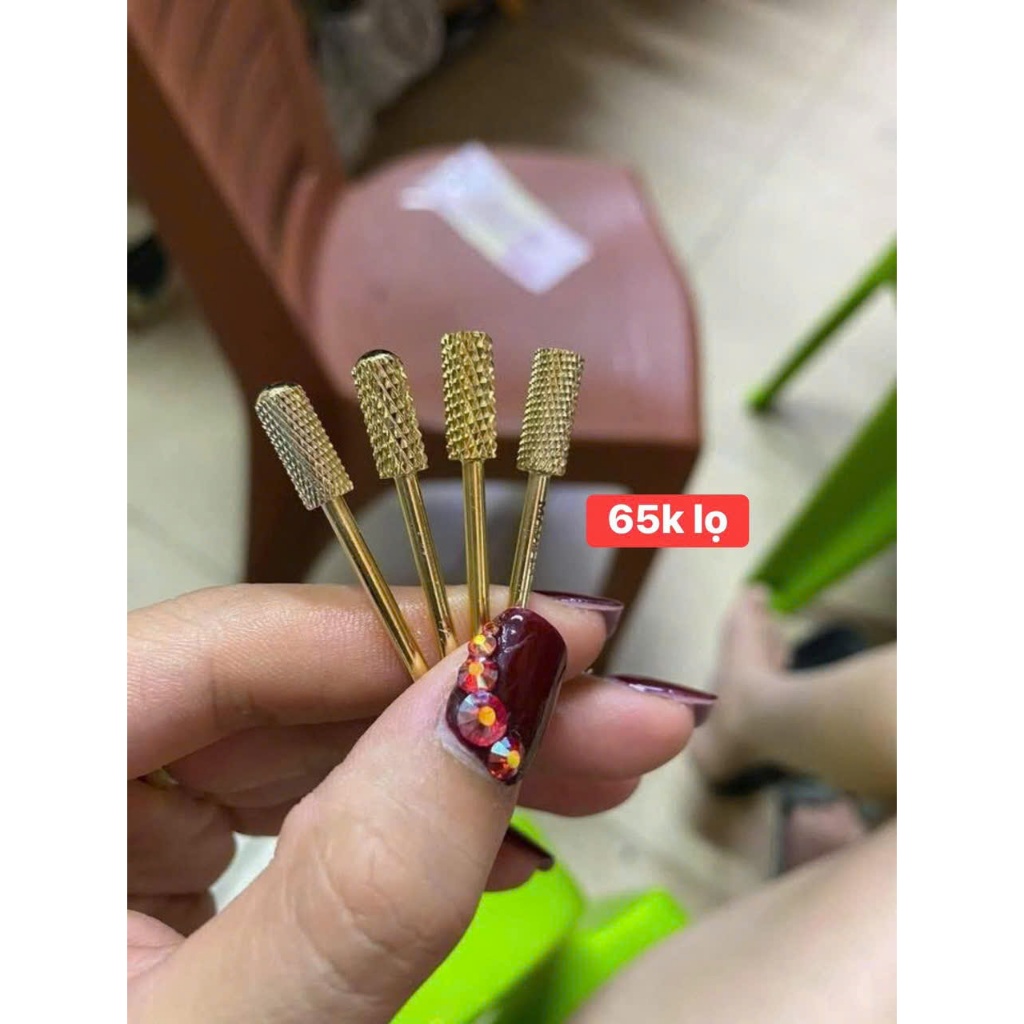 Đầu Mài Vàng & Đầu Mài Pha Siêu Mịn – Làm Sạch Da Chết, Mài Biểu Bì Êm Tay, Không Rát, Dùng Cho Máy Mài Nail (Giá 1Đầu)