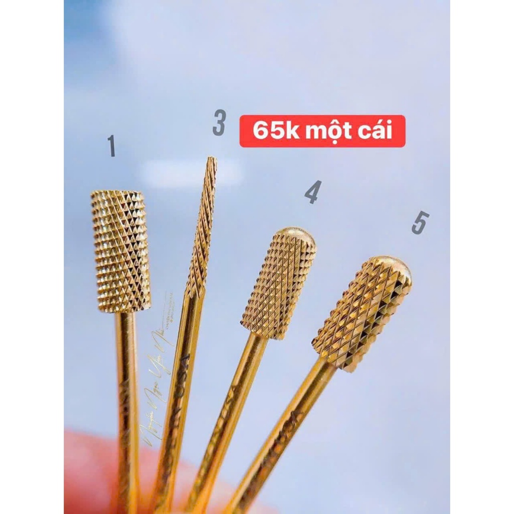 Đầu Mài Vàng & Đầu Mài Pha Siêu Mịn – Làm Sạch Da Chết, Mài Biểu Bì Êm Tay, Không Rát, Dùng Cho Máy Mài Nail (Giá 1Đầu)