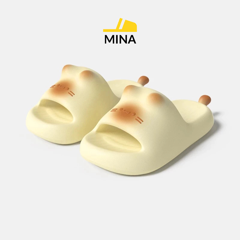 [Peinn] Dép đi trong nhà hình mèo con Caramel dễ thương dành cho nữ, kiểu dáng mới 202, êm mềm nhẹ chống nước_Mina