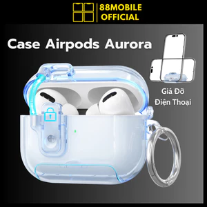 Vỏ Ốp Case AirPod Aurora Nam Châm Từ Tính, Giá Đỡ Điện Thoại dành cho tai nghe 4/Pro/Pro 2/Pro 3