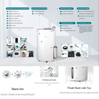 [KOLs Live] Máy hút ẩm LG Dual Inverter 28L MD16GQSE0.ABAE, Bảo Hành Chính hãng LG 12 Tháng
