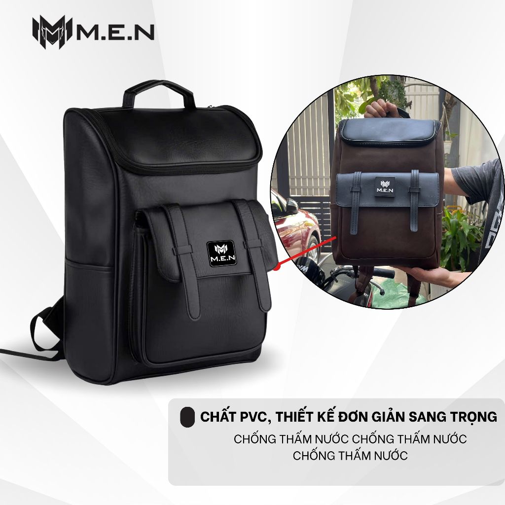 Balo Da PU thời trang Unisex Cao Cấp Wasmax-Dafical 2 pát dọc kháng nước [SỐ LƯỢNG CÓ HẠN-RẺ BẤT NGỜ]