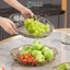 Đĩa Đựng Hoa Quả Nhựa Trong Suốt Gợn Sóng Cao Cấp, Khay Đựng Trái Cây Sang Trọng Trang Trí Bàn Ăn