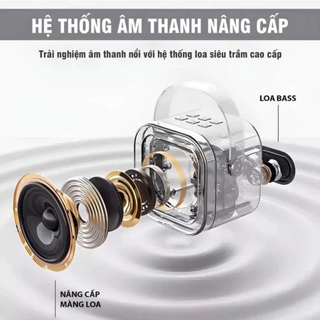 Bộ Loa Karaoke Bluetooth Mini Với Bộ Khuếch Đại Âm Thanh 3D Stereo, Loa Mini Không Dây Cho Tiệc Tùng