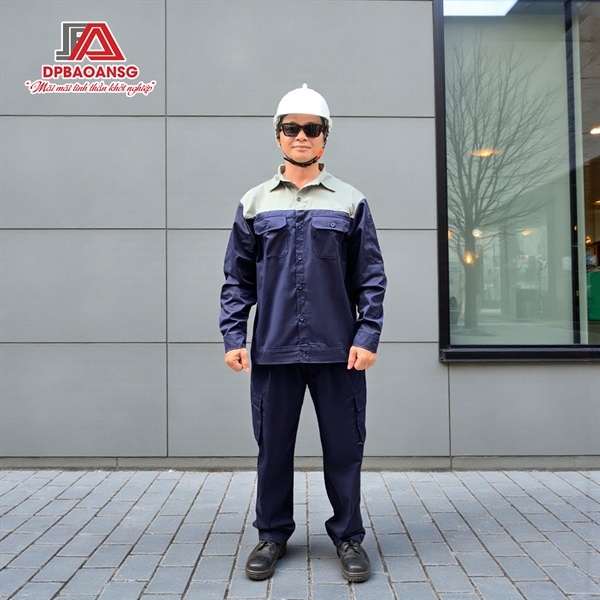 Quần Áo Bảo Hộ Tay Dài Có Phản Quang Cho Nam Kỹ Sư, Công Nhân Cơ Khí, Xây Dựng - Đủ Size, Nhiều Màu