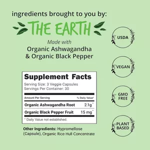 bột cám gạo hữu cơ rễ cây Ashwagandha Happy Healthy Hippie
