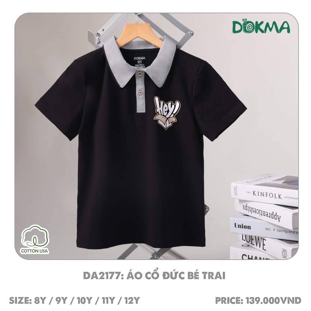 (19-42kg, 7-12Y) Áo Polo Thời Trang Bé Trai Dokma DA2663 DA2117