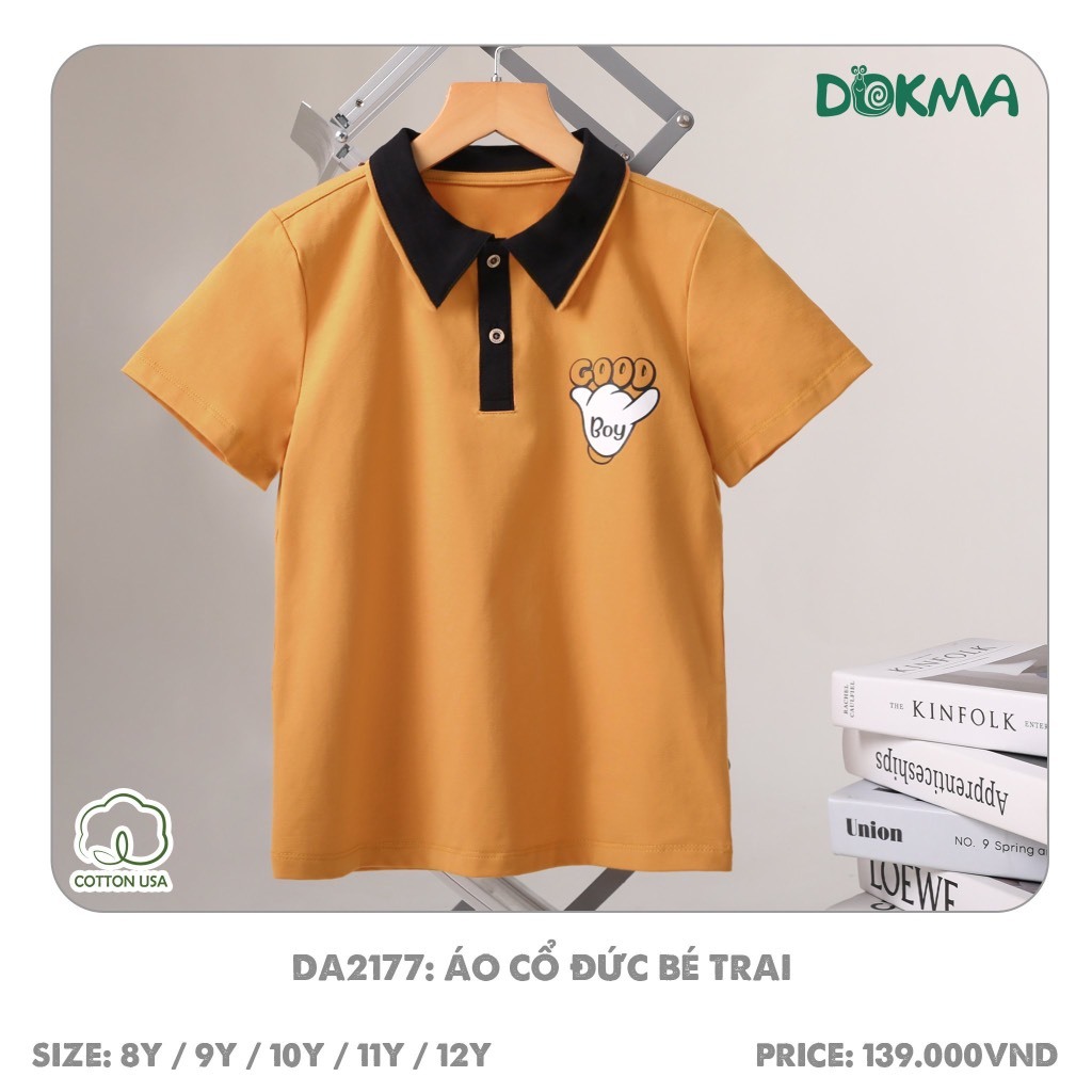 (19-42kg, 7-12Y) Áo Polo Thời Trang Bé Trai Dokma DA2663 DA2117