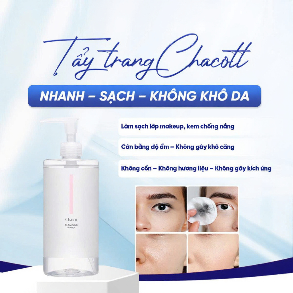 Sử dụng Nước Tẩy Trang Chacott For Professional trong đời sống