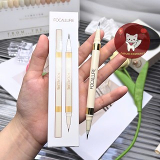 [FOCALLURE] Bút Kẻ Mắt 2 Đầu Focallure Vỏ Be Đen Và Nâu Tiện Lợi, Ultra-Skinny Liquid, 1.2g (FA309)